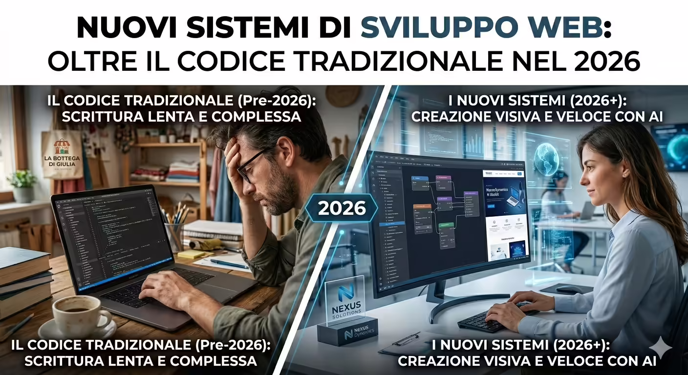 Nuovi Sistemi di Sviluppo Web: Oltre il Codice Tradizionale nel 2026
