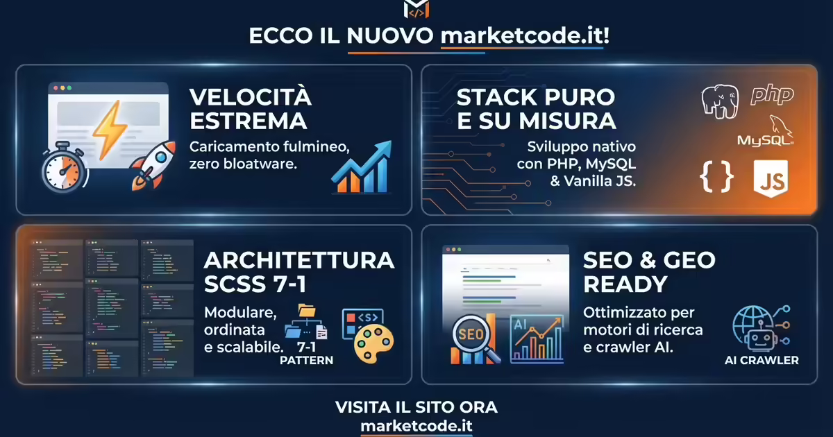 Finalmente online: marketcode.it!